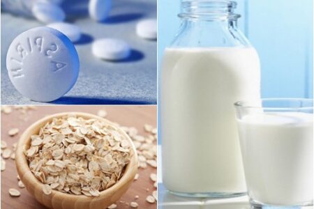 Công thức làm trắng da toàn thân: aspirin, bột yến mạch và sữa tươi