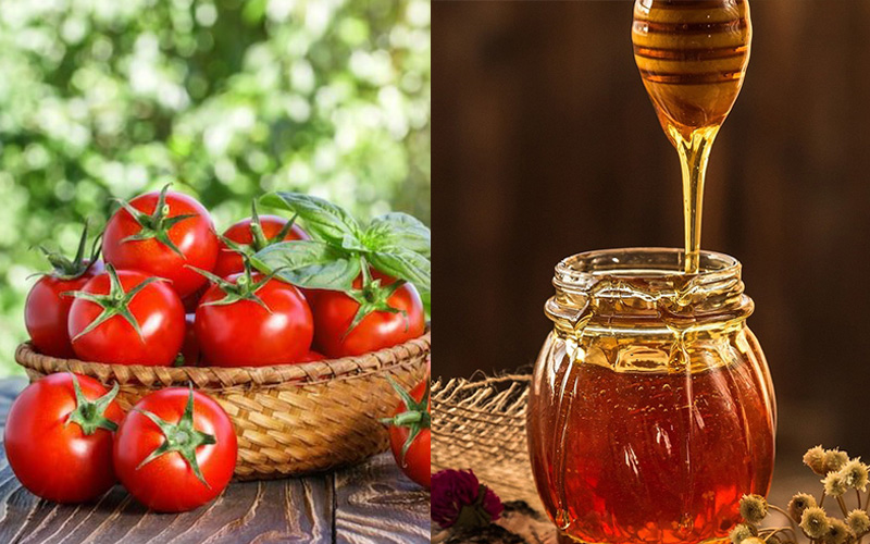 Mặt nạ cà chua và mật ong giúp giữ ẩm cho da