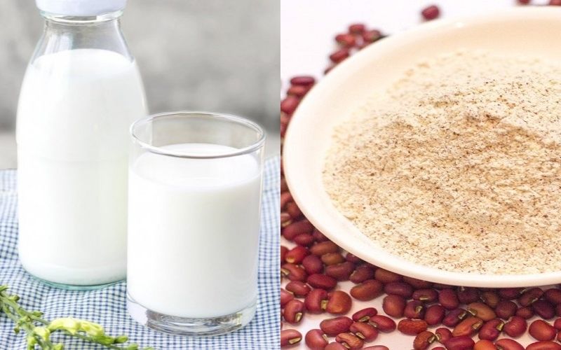 Da sẽ trắng khỏe nếu được cung cấp dưỡng chất có trong sữa tươi và đậu đỏ