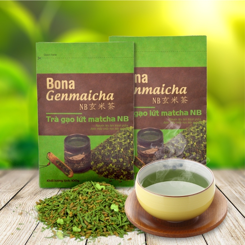  Trà xanh gạo lứt thương hiệu Bona Genmaicha