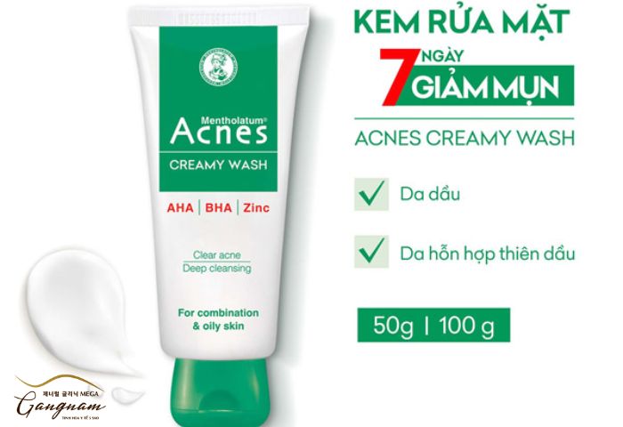 Sữa rửa mặt cho da dầu mụn Acnes Creamy Wash