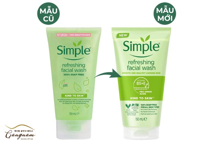 Sữa rửa mặt Simple Kind To Skin Refreshing Facial Wash
