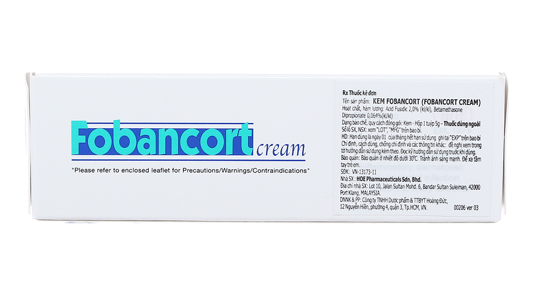 Fobancort dùng để chống sưng viêm và kháng khuẩn đối với các vết trầy xước 