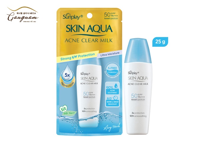 Sữa Chống Nắng Sunplay Skin Aqua Acne Clear Milk 25g