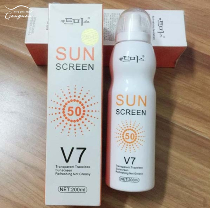 Đánh giá sản phẩm xịt chống nắng Sun Screen V7 Hàn Quốc