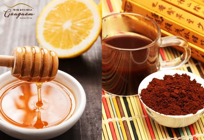 Kết hợp bã cà phê, mật ong và chanh để trị viêm nang lông