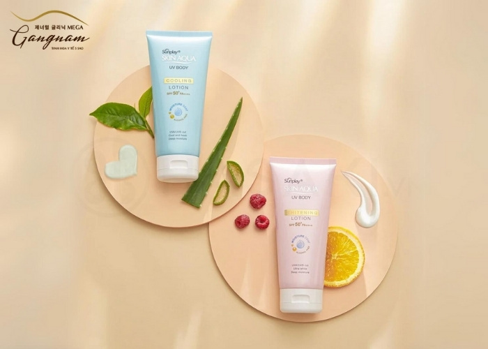 Kem chống nắng dưỡng thể Sunplay Skin Aqua UV Body Cooling Lotion SPF 50+ PA++++