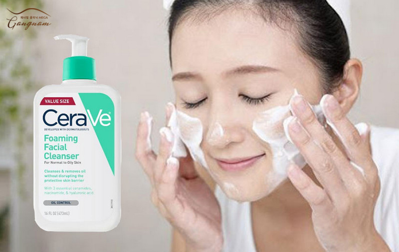 CeraVe Foaming Facial Cleanser dạng gel 