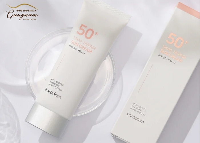 Kem chống nắng sun cream hàn quốc Karadium Snail Repair