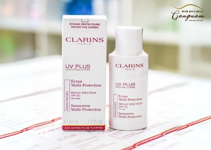 Kem chống nắng Clarins UV Plus Anti – Pollution Rosy Glow