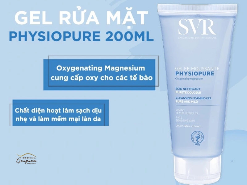 Sữa rửa mặt SVR cho da nhạy cảm Physiopure Gelée Moussante giúp làm sạch, làm dịu, giữ ẩm tốt