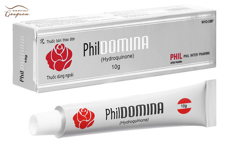 Hydroquinone có trong kem bôi phildomina