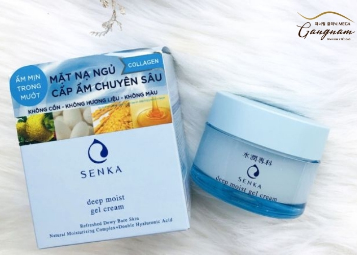 Mặt nạ ngủ collagen tươi Của Nhật Senka Deep Moist Gel Cream