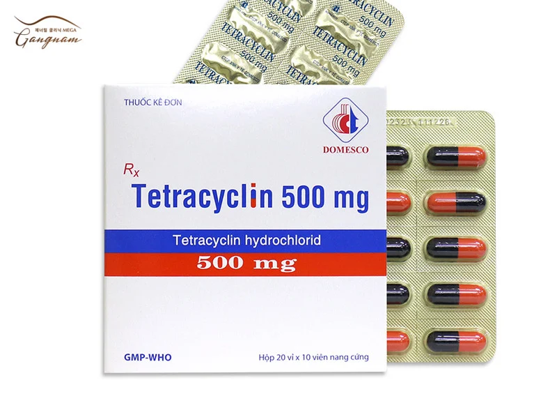 Kháng sinh trị mụn ẩn bằng đường bằng Tetracycline chủ yếu áp dụng cho  trường hợp mụn nặng