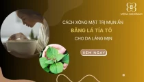 Cách xông mặt trị mụn ẩn bằng lá tía tô cho da láng mịn