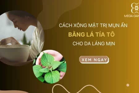 Cách xông mặt trị mụn ẩn bằng lá tía tô cho da láng mịn