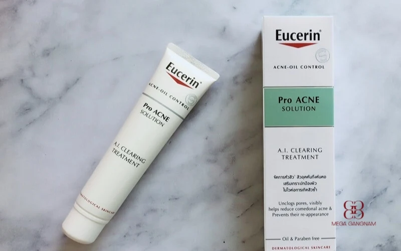 Kem bôi hỗ trợ trị mụn viêm đỏ, mụn trứng cá, mụn đầu đen Eucerin ProAcne A.I. Matt Fluid 