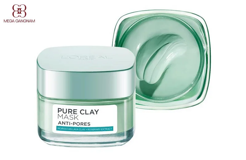 Loreal Pure Clay Mask Anti-Pores đặc điểm màu xanh ngọc trang nhã 