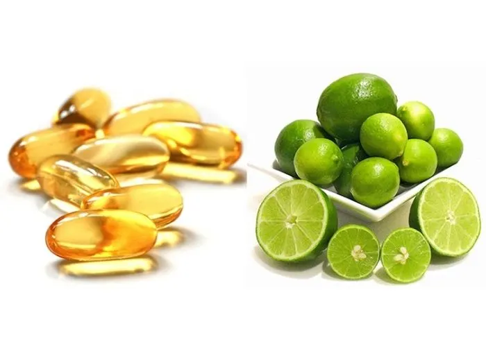 Mặt nạ dưỡng da từ vitamin E với nước cốt chanh