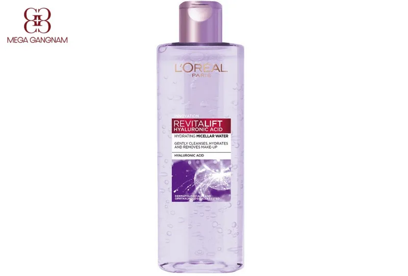 Loreal Revitalift Hyaluronic Acid Micellar Water phù hợp dưỡng ẩm căng mịn da 