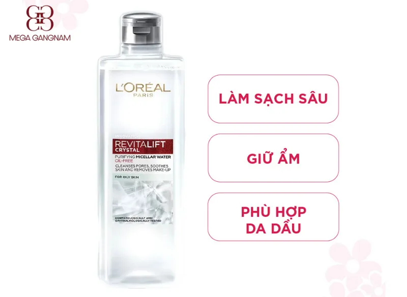 Nước tẩy trang làm sạch sâu phù hợp da dầu Loreal 