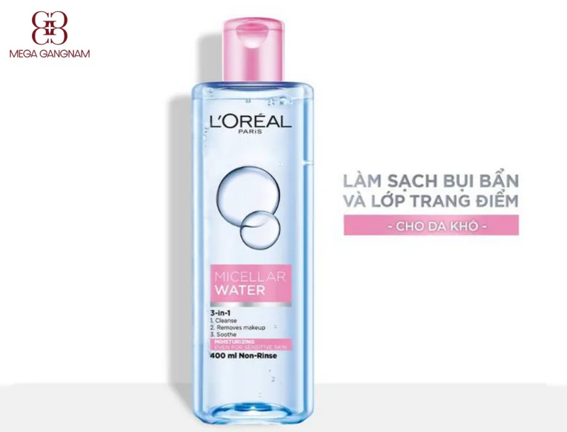 Loreal làm sạch lớp trang điểm, bụi bẩn mà không làm khô da 